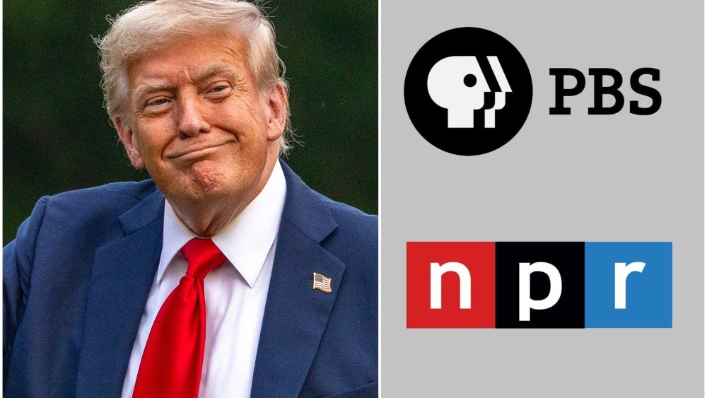 Imagem para Trump celebra aprovação de corte de fundos da PBS e NPR, ameaçando estações locais