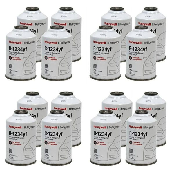 Honeywell R-1234yf Refrigerant – 16 Cans (8oz Each), Genuine – Made in USA